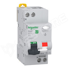 EZ9D55613 / Fí-relé, RCBO megszakító, 13A, 30mA, 1+N, A típus (EZ9D55613 / SCHNEIDER ELECTRIC)