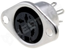 DIN-5FP-240 (101)csatlakozó / 5 pólusú tuchel aljzat, 240°