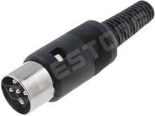 DIN-5M-R (003) connector / 5 pólusú tuchel dugó