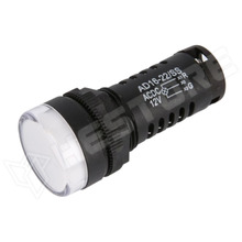 AD16-22SS-ACDC12 / Ellenőrző lámpa, lapos, kiálló, 12V AC/DC, 22mm, zöld, piros