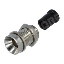 PLED-51-NI / LED foglalat, 5mm, nikkel, homorú, műanyag díszkupak (PLED-51 NICKEL PLATE / TORIVAC)