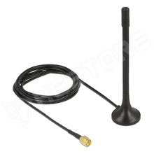 DELOCK-89490 / Antenna, mágneses talp, SMA apa, 2dBi, ISM, 433MHz, 50Ω, RG-174, 2m (89490 / DELOCK)