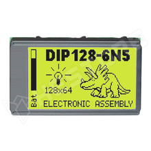 EADIP128J-6N5LETP / Grafikus LCD kijelző, STN Pozitív, zöld, 128x64, LED háttérvilágítás + touch panel (ELECTRONIC ASSEMBLY)