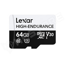 LEXAR-H-END-64GB / High-Endurance microSDHC/microSDXC memóriakártya, 64GB (LEXAR)