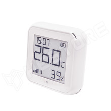 SHELLY-PLUSHTW-GEN3 / Shelly PLUS H&T GEN3 WiFi + Bluetooth páratartalom és hőmérséklet szenzor, e-papír kijelzővel (fehér) (FG3800235261538 / SHELLY)