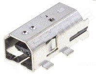 USBB-M4-SMD / Csatlakozó, mini USB-B, NYÁK, SMD (ECE)