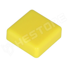 CAPS-12x12-YE / Mikronyomógomb sapka, négyzetes, sárga