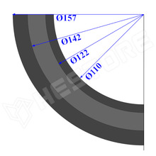 SG16 / Membránszegély, 165mm hangszóróhoz, szivacs