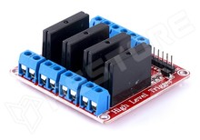 G3M-SSR-4CH / Szilárdtest relé modul (G3MB-202P), 4 csatorna, 5V/230V, vezérlő jel: aktív magas