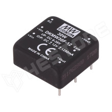 DKMW30F-12 / DC/DC konverter, 30W, Ube: 9...36V DC, Uki1: 12V DC, Uki2: -12V DC (DKMW30F-12 / MEAN WELL)