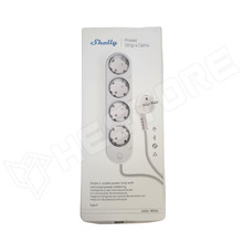 SHELLY-STRIP4W-PM-GEN4 / Shelly Power Strip 4 Gen4, okos konnektor elosztó négy aljzattal, fogyasztásmérős, Wi-Fi, Zigbee, Matter, fehér (FG3800238070564 / SHELLY)