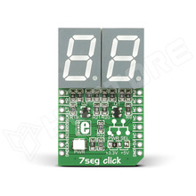 7SEG CLICK / Click board, LCD kijelző, SPI, 74HC595, 3.3 / 5V DC (7SEG CLICK / MIKROELEKTRONIKA)