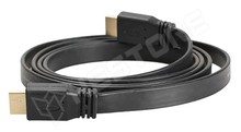 HDMI-F05-BLK / HDMI-HDMI lapos kábel 0.5m, fekete