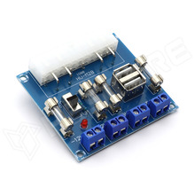 HU-M28 / ATX tápegység breakout panel, 4 feszültségkimenet, 5A, 2x USB-A