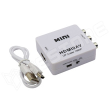 HDMI2AV-1863 / HDMI (bemenet) - RCA (kimenet) átalakító, NTSC, PAL, HD 1080p, mini USB
