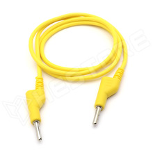 B4-B4-15A-YE-1M / Mérőkábel, 4mm banándugó, 4mm banándugó, 1m, sárga