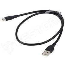 CTIBF / Kábel, USB 2.0, USB-A dugó, USB-B micro dugó, nikkelezett, fekete, 1m (CTIBF / VENTION)