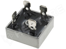 KBPC10/15/2501FP / Egyfázisú egyenirányító diódahíd, 100V, 10/15/25A (KBPC10/15/2501FP / DIOTEC SEMICONDUCTOR)