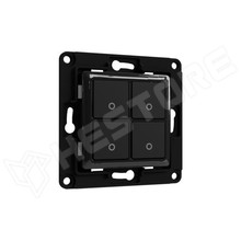 SHELLY-WS4-B / Shelly Wall Switch fali villanykapcsoló, 4 gombos fekete (FG3800235266205 / SHELLY)