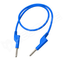 B4-B4-15A-BL-1M / Mérőkábel, 4mm banándugó, 4mm banándugó, 15A, 1m, kék