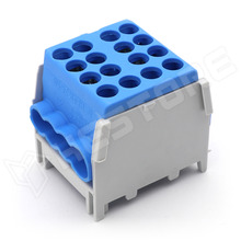 HLAK 25-1/6-BL / Főáramköri leágazó sorkapocs, 2 x 25mm2 / 6 x 16mm2, kék (Pollmann)