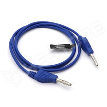 TLM8BL / Mérőkábel, banándugó 4mm, kétoldalas, 30V AC, 3A, 1m, kék (TLM8BL / VELLEMAN)