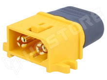 XT60L-M / DC tápcsatlakozó, XT60, papa, vezetékre forrasztható, 500V DC, 30A (XT60L-M / AMASS)