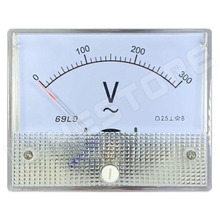 69L9-AC300V / Panelműszer, analóg feszültségmérő, Deprez, 80x64x61mm, 0...300V AC
