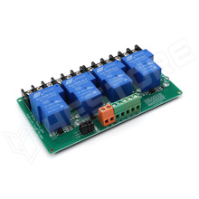 RELC-4CH-UNI-H/L-24V / Univerzális 24V relé modul, 4 csatorna, optocsatolóval, vezérlő jel: Opcionális (jumper)