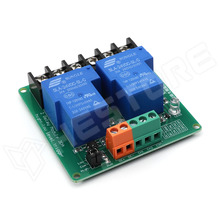 RELC-2CH-UNI-H/L-24V / Univerzális 24V relé modul, 2 csatorna, optocsatolóval, vezérlő jel: Opcionális (jumper)