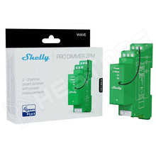 SHELLY-WAVEPRODIM2PM / Shelly Wave Pro Dimmer 2PM, két áramkörös, fogyasztásmérős fényerőszabályozó modul, Z-Wave (FG3800235268698 / SHELLY)