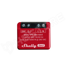 SHELLY-1PM-MINI-GEN3 / Shelly 1PM Mini Gen3 (R3), Wi-Fi + Bluetooth okosrelé, áramfogyasztás-méréssel (FG3800235261590 / SHELLY)