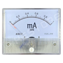 69C9-DC1MA-D / Panelműszer, analóg árammérő, Deprez, 80x64x61mm, direkt mérő, 0...1mA DC