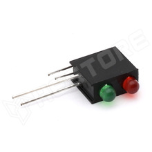 GH-3MM-2-RD-GN / Dupla LED foglalat, 90°,2 x 3mm LED-el, piros-zöld (GH-3MM2SURSUG/530-Z)