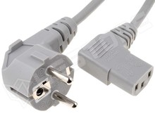 N5-90 GY / Hálózati csatlakozó kábel, szürke 90°; 1,8m (BQ CABLE)