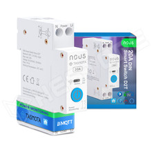 NOUS-D2T / Nous D2T DIN-sín kompatibilis Wi-Fi-s fogyasztásmérős relémodul, Tasmota firmware, Matter kompatibilis, 20A (NOUS D2T / NOUS)