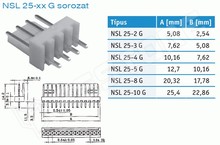 NSL25-10G / Csatlakozó (papa, 10P, NYÁK, egyenes) (NINIGI)