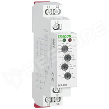 NARV / Feszültségfigyelő relé, 3 fázis, 220...460V AC, Umin / Umax: ±2...±20%, t:0.1...10s, Asymm: 8%, 230V AC / 10A (TRACON)