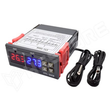 STC-3008-24VDC / Kettős termosztát, 24V DC, relé kontakt kimenet, 10A, 240VAC