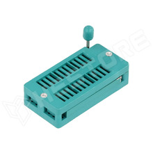 DS1043-240G / Textool foglalat, ZIF, széles, 2.54...7.62mm, 24 pin (DS1043-240G / CONNFLY)