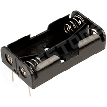 AA-THT-HOLDER-2P / Elemtartó, 2xAA, THT