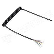 SPIRAL-CAB-MIC-6P / Spirál kábel CB mikrofonhoz, 6 eres, 5.8mm külső átmérő, 2.8mm nyújtott hossz