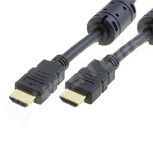 CG511D-150-PB / HDMI 1.4 kábel, HDMI dugó, kétoldalas, PVC, 26AWG, OFC Cu, 15m, fekete (CG511D-150-PB / VCOM)
