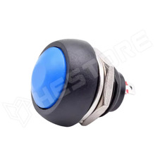 PBS-33B-BL / Nyomógomb, nyomó, OFF-(ON), SPST-NO, panelre, Ø12mm, 3A / 250V AC