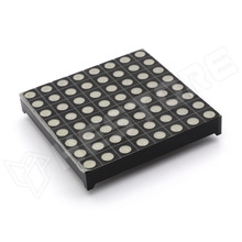 8X8-RGB-5 / 8x8 RGB LED mátrix, közös anód, 60.5x60.5mm, fekete előlap
