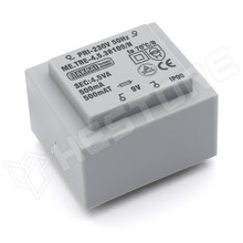1x9V 4,5VA 230V / PCB transzformátor, kiöntött, EI38, 4.5VA, 230V AC, 9V, 500mA (TRE-4,5.38109/N / MAKRAI Elektronik)