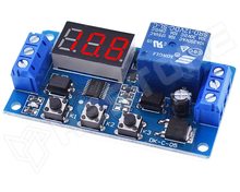 TIM-R12V / 12V LED kijelzős programozható időzítő modul, vezérlő jel: aktív magas (DK-C-05 / DDC-331)
