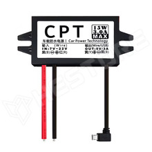 CPT12-5V-USB-MICRO-M-90 / DC-DC step down modul, 7...22V DC to 5V DC, 3A, 15W, vízálló, kimenet: 90°-os USB-micro dugó