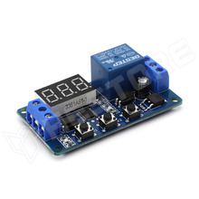 TIM-R12V-V2 / 12V LED kijelzős programozható időzítő modul, vezérlő jel: aktív magas