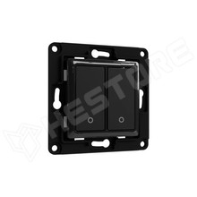 SHELLY-WS2-B / Shelly Wall Switch fali villanykapcsoló, 2 gombos fekete (FG3800235266182 / SHELLY)